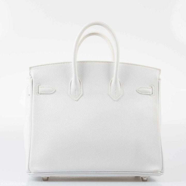 Hermès Birkin 25 White Epsom Palladium Hardware