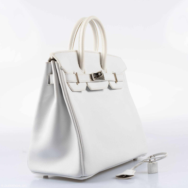 Top quality Hermes Birkin 28 HAC White Epsom Palladium Hardware - K Square