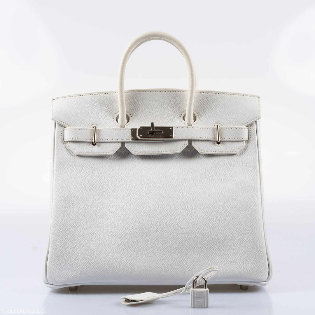 Top quality Hermes Birkin 28 HAC White Epsom Palladium Hardware - K Square