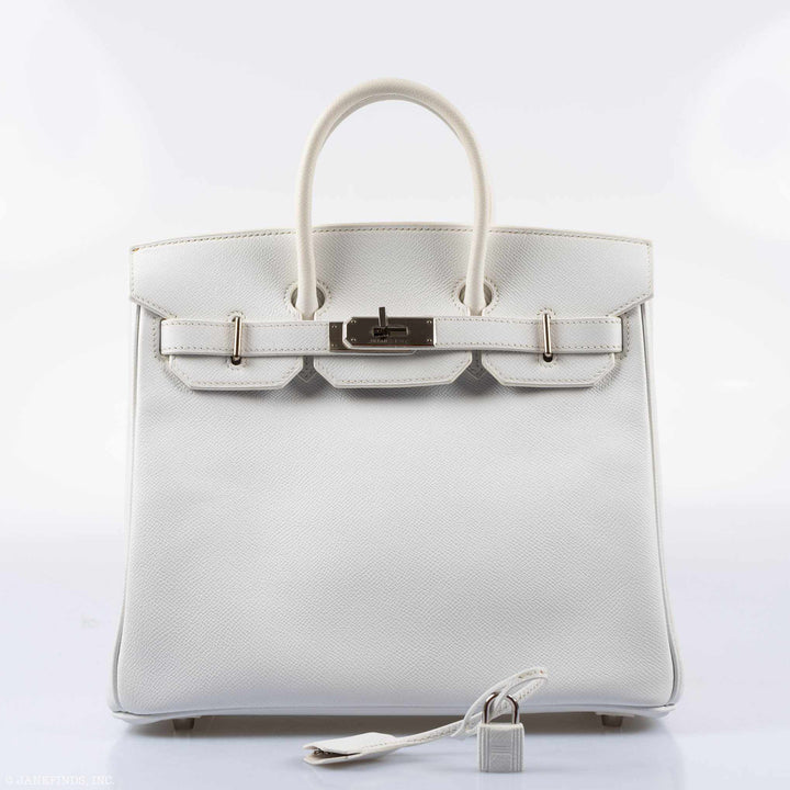 Top quality Hermes Birkin 28 HAC White Epsom Palladium Hardware - K Square