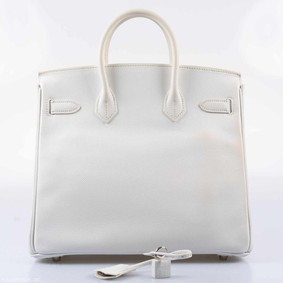 Top quality Hermes Birkin 28 HAC White Epsom Palladium Hardware - K Square
