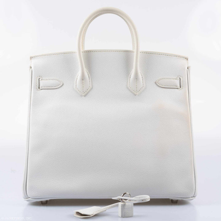 Top quality Hermes Birkin 28 HAC White Epsom Palladium Hardware - K Square