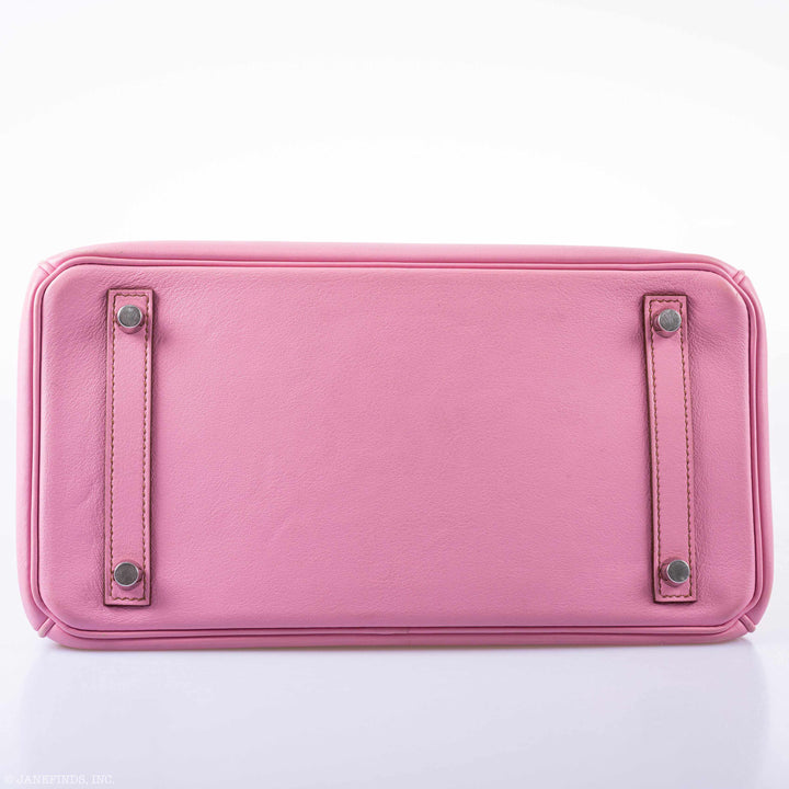 Top quality Hermes Birkin 30 5P Bubblegum Pink Swift Palladium Hardware
