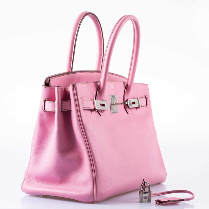 Top quality Hermes Birkin 30 5P Bubblegum Pink Swift Palladium Hardware