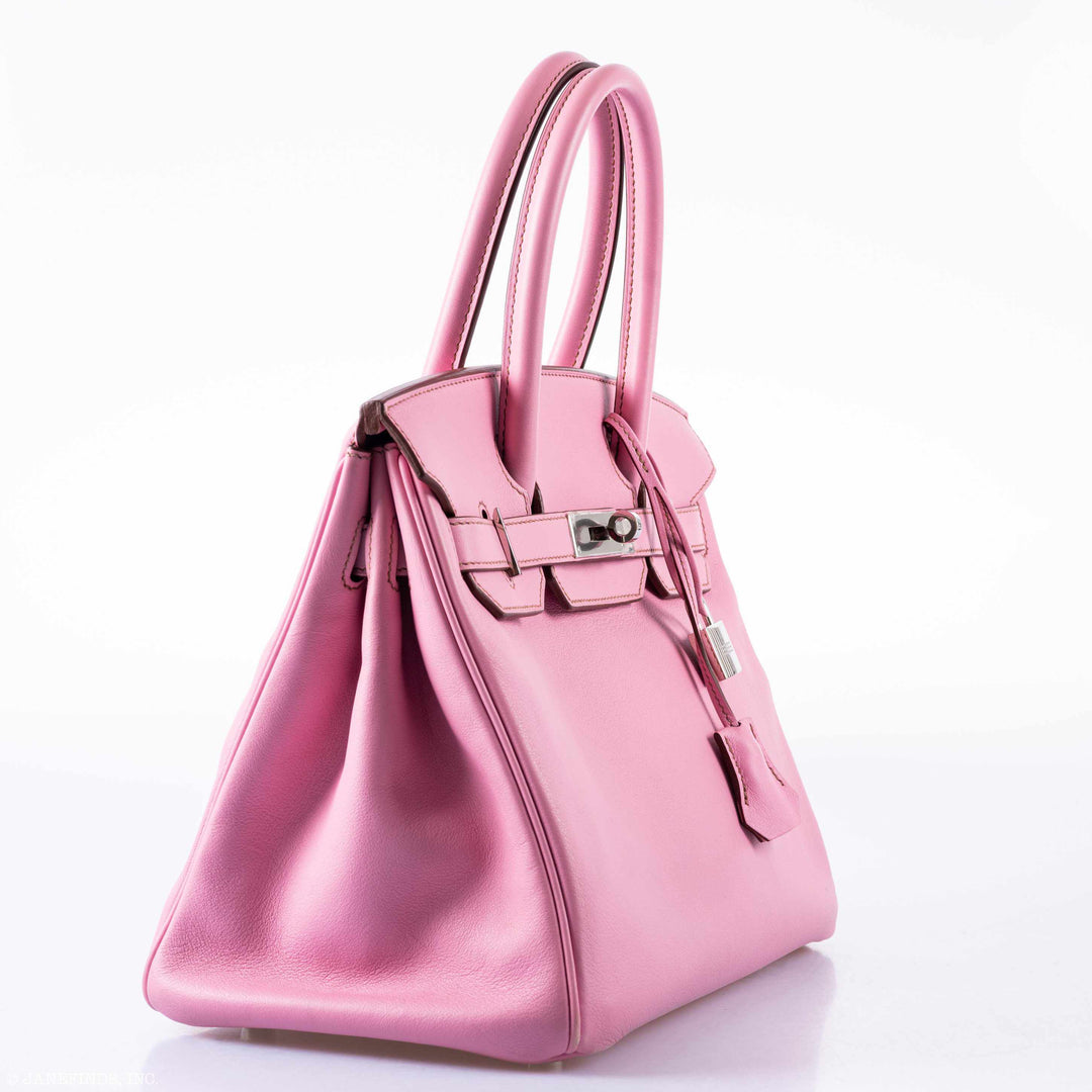 Top quality Hermes Birkin 30 5P Bubblegum Pink Swift Palladium Hardware