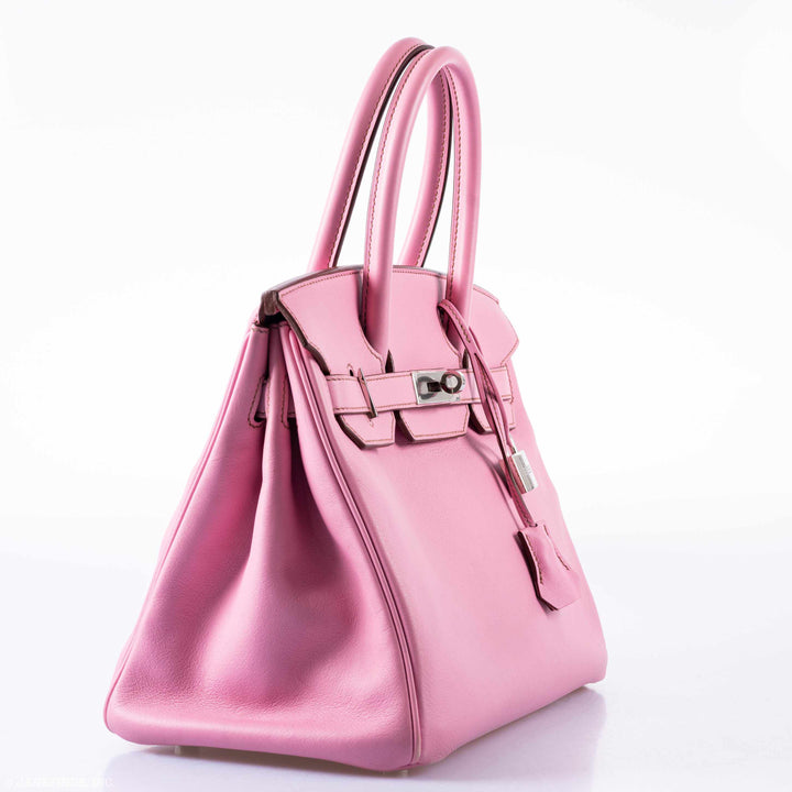 Top quality Hermes Birkin 30 5P Bubblegum Pink Swift Palladium Hardware