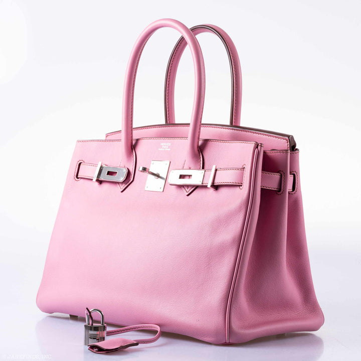 Top quality Hermes Birkin 30 5P Bubblegum Pink Swift Palladium Hardware