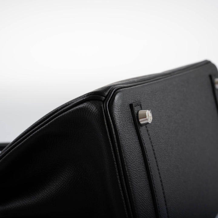 Premium Handmade Hermes Birkin 30 Black Epsom with Palladium Hardware - 2019, D