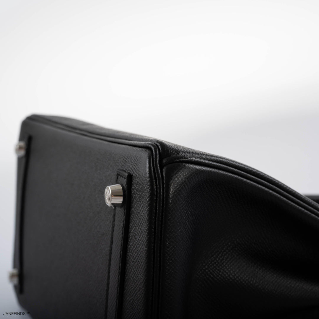 Premium Handmade Hermes Birkin 30 Black Epsom with Palladium Hardware - 2019, D
