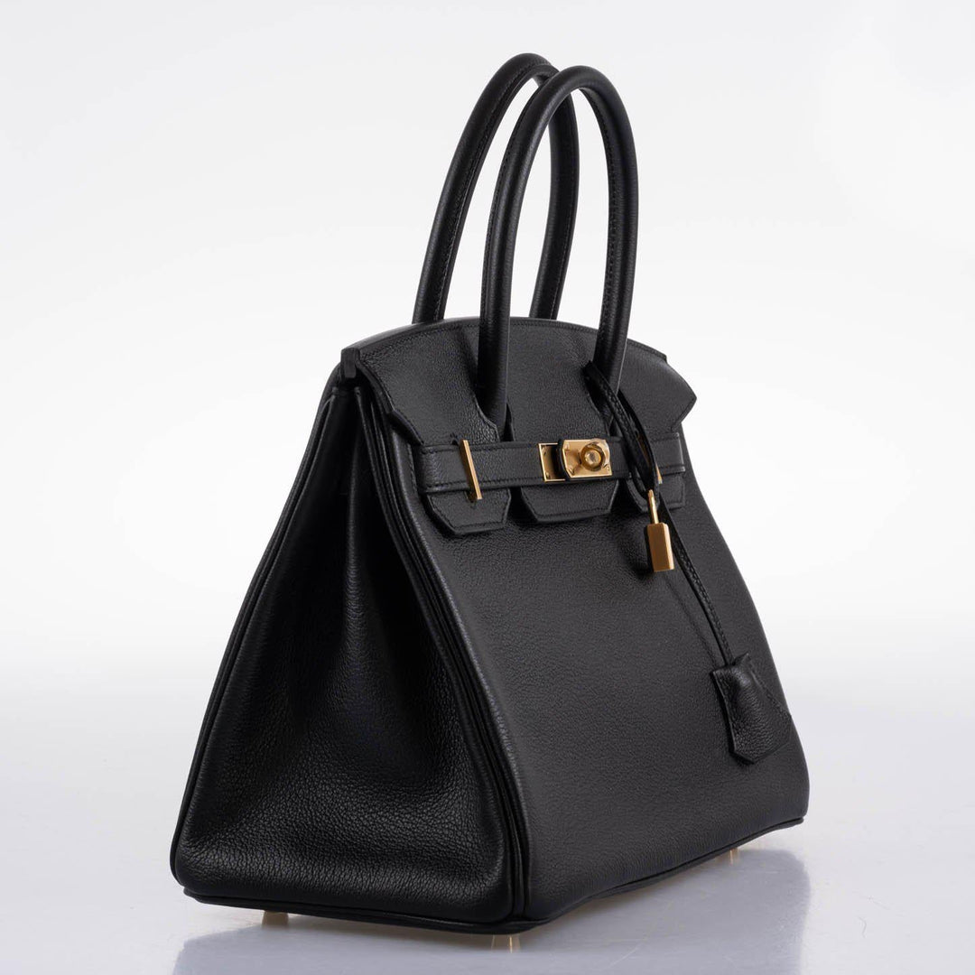 Top quality Hermes Birkin 30 Black Navillo Taurillon Leather Gold Hardware - 2020, Y