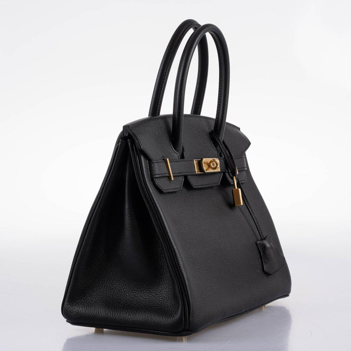 Top quality Hermes Birkin 30 Black Navillo Taurillon Leather Gold Hardware - 2020, Y