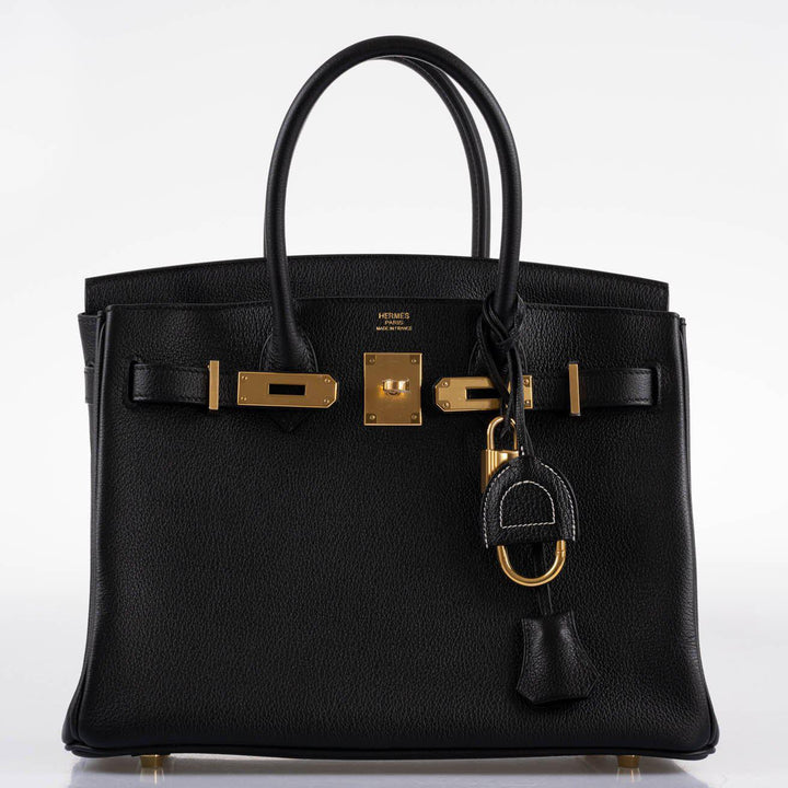 Top quality Hermes Birkin 30 Black Navillo Taurillon Leather Gold Hardware - 2020, Y