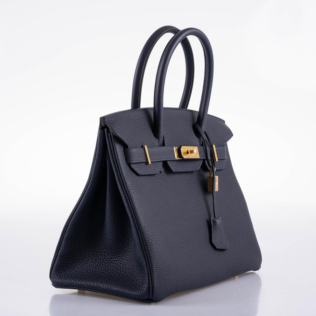 Top quality Hermes Birkin 30 Bleu (Blue) Nuit Togo with Gold Hardware - 2021, Z
