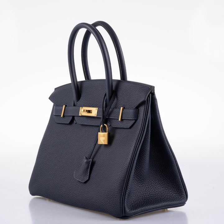Top quality Hermes Birkin 30 Bleu (Blue) Nuit Togo with Gold Hardware - 2021, Z