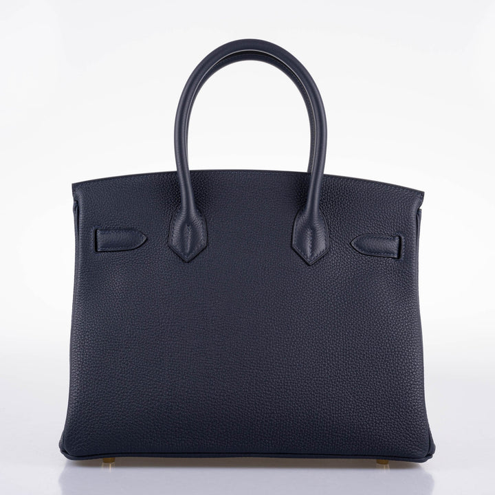 Top quality Hermes Birkin 30 Bleu (Blue) Nuit Togo with Gold Hardware - 2021, Z