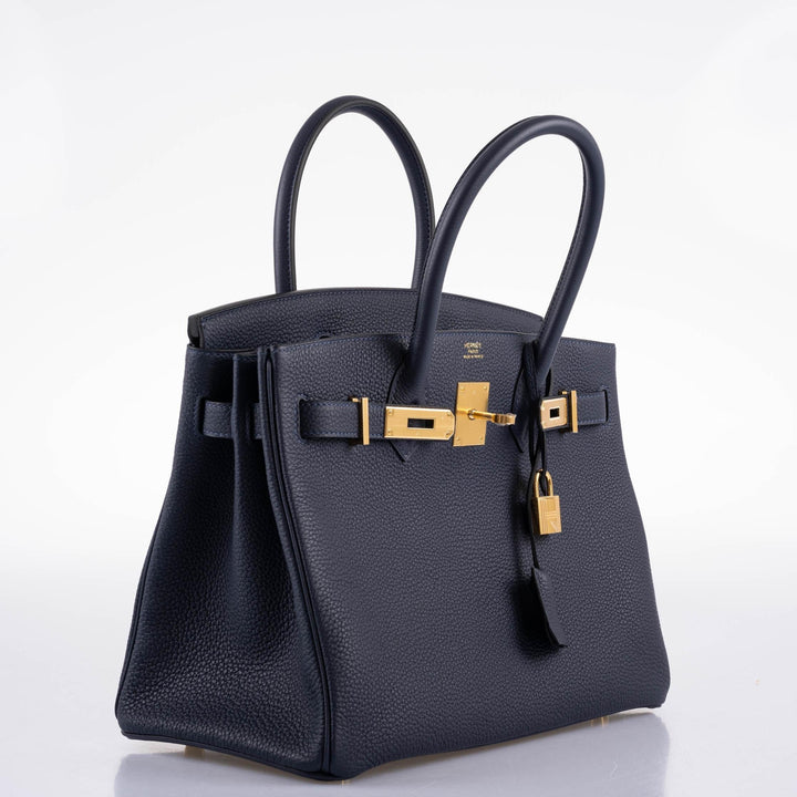 Top quality Hermes Birkin 30 Bleu (Blue) Nuit Togo with Gold Hardware - 2021, Z