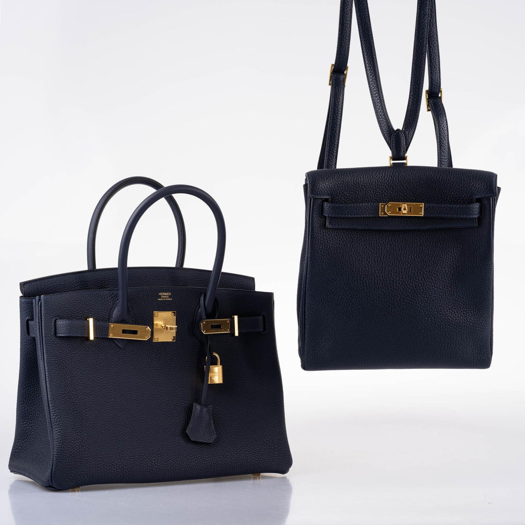 Top quality Hermes Birkin 30 Bleu (Blue) Nuit Togo with Gold Hardware - 2021, Z