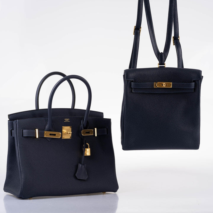 Top quality Hermes Birkin 30 Bleu (Blue) Nuit Togo with Gold Hardware - 2021, Z