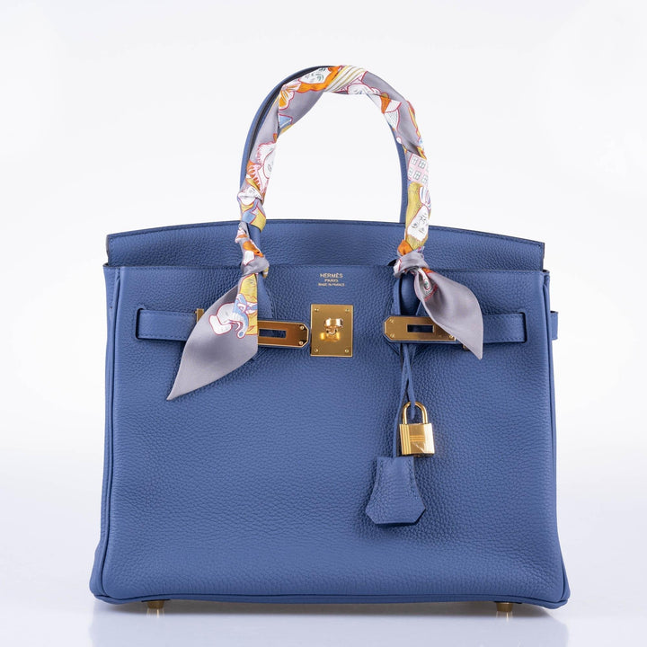 Top quality Hermes Birkin 30 Blue Brighton Clemence with Gold Hardware - 2018, C