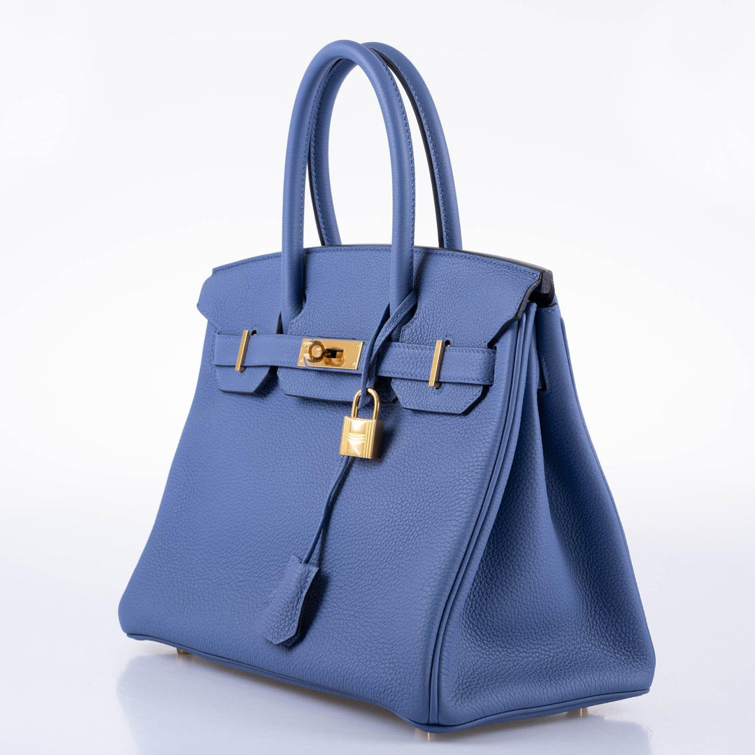 Top quality Hermes Birkin 30 Blue Brighton Clemence with Gold Hardware - 2018, C