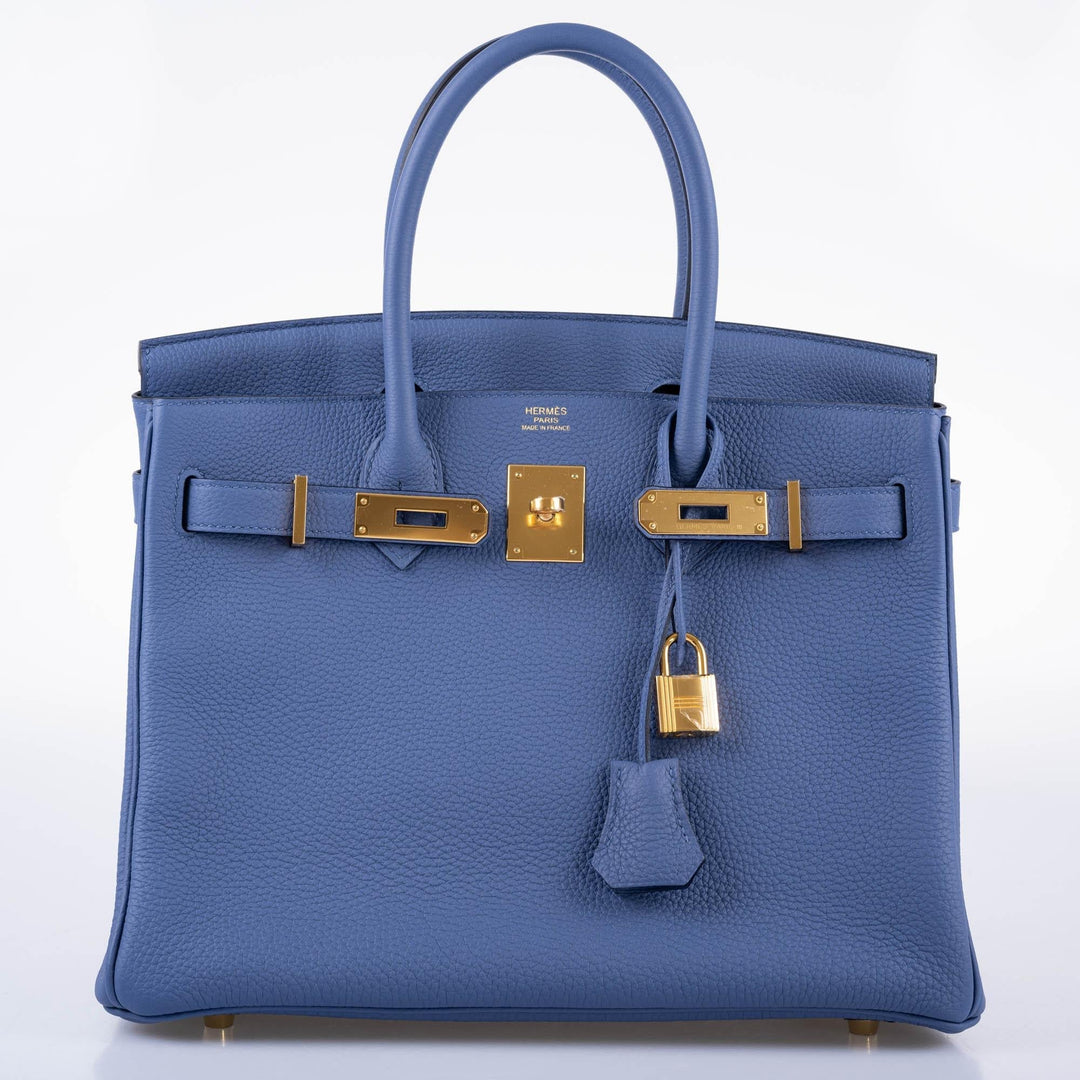 Top quality Hermes Birkin 30 Blue Brighton Clemence with Gold Hardware - 2018, C