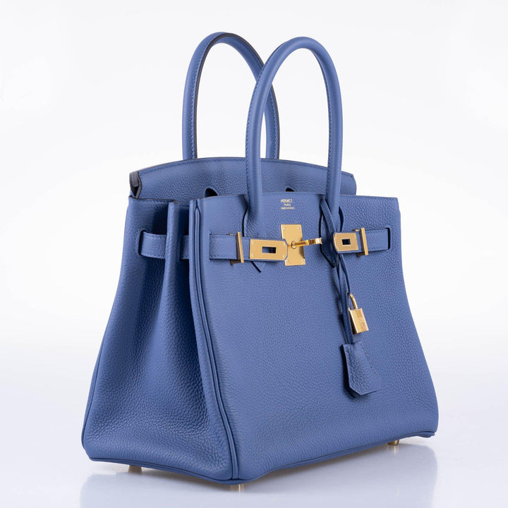Top quality Hermes Birkin 30 Blue Brighton Clemence with Gold Hardware - 2018, C