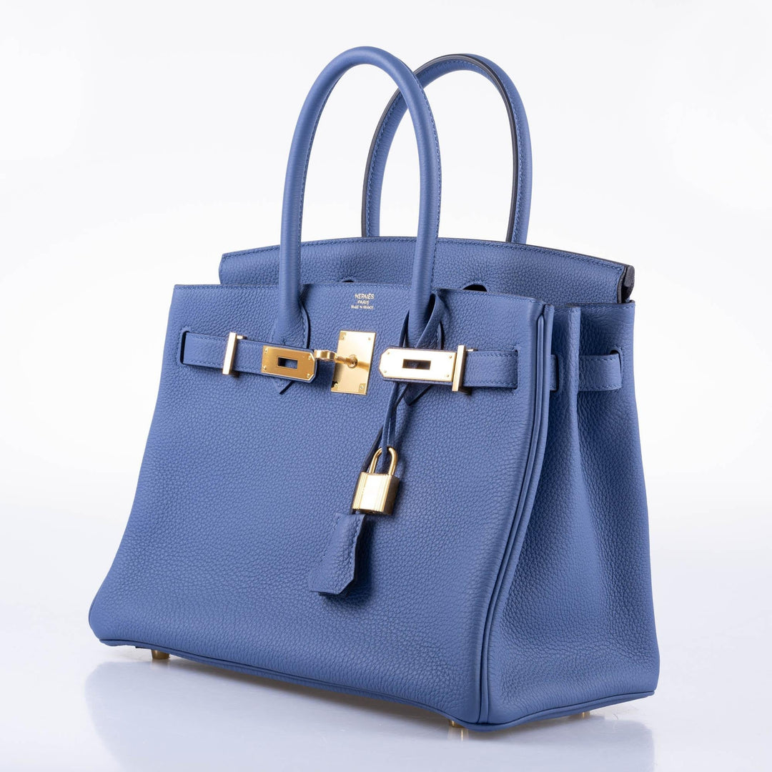 Top quality Hermes Birkin 30 Blue Brighton Clemence with Gold Hardware - 2018, C