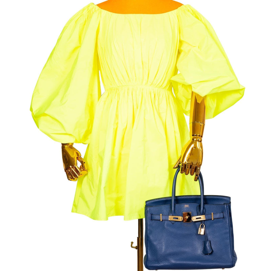 Top quality Hermes Birkin 30 Blue Brighton Clemence with Gold Hardware