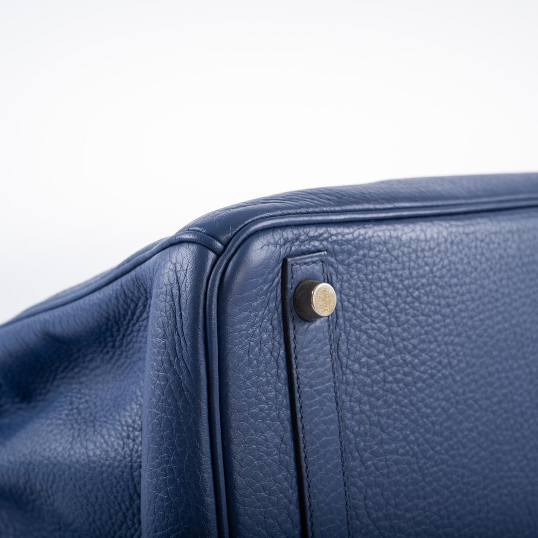Top quality Hermes Birkin 30 Blue Brighton Clemence with Gold Hardware