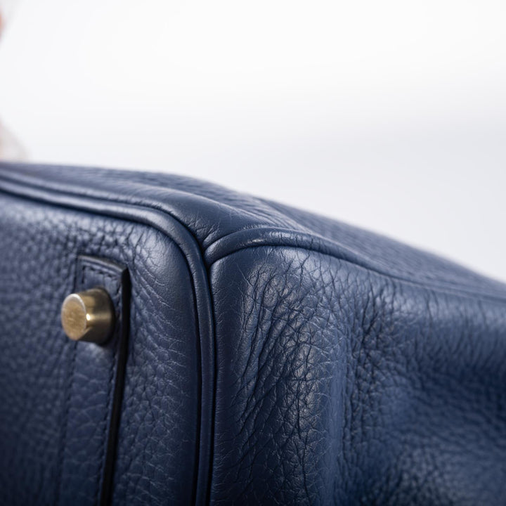 Top quality Hermes Birkin 30 Blue Brighton Clemence with Gold Hardware