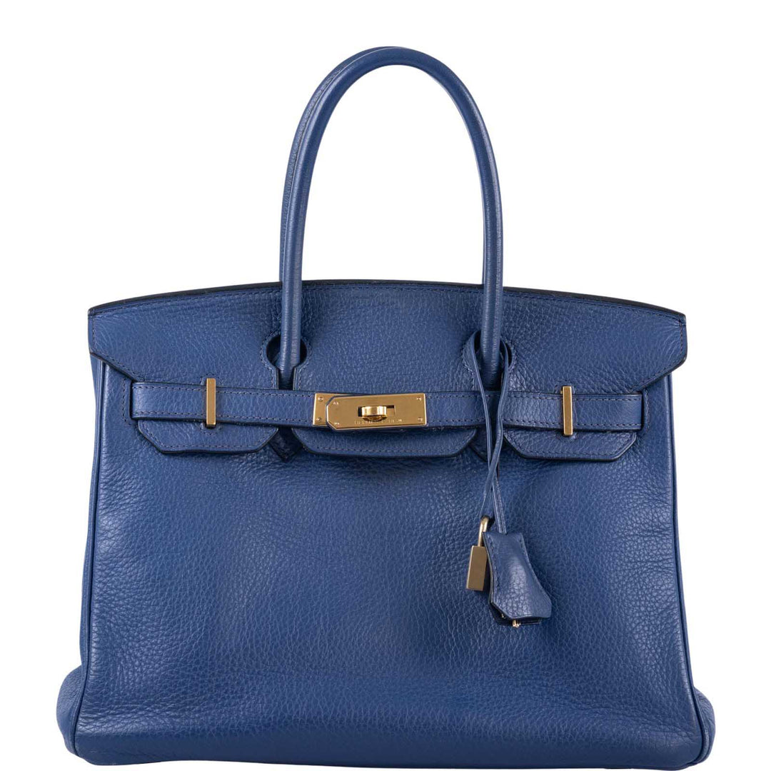 Hermes Birkin 30 Blue Brighton Clemence with Gold Hardware