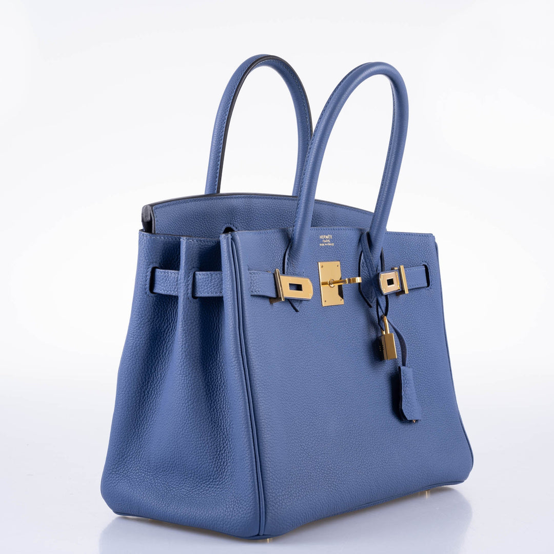 Top quality Hermes Birkin 30 Blue Brighton Togo with Gold Hardware - 2018, C