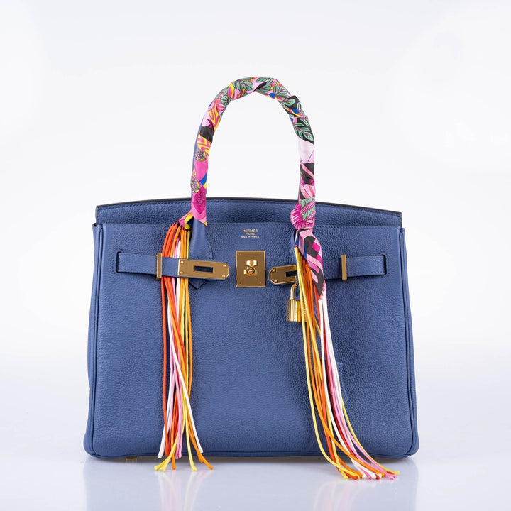 Top quality Hermes Birkin 30 Blue Brighton Togo with Gold Hardware - 2018, C