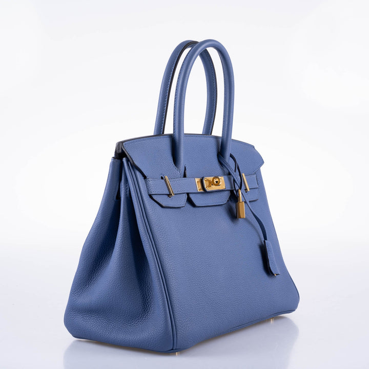 Top quality Hermes Birkin 30 Blue Brighton Togo with Gold Hardware - 2018, C