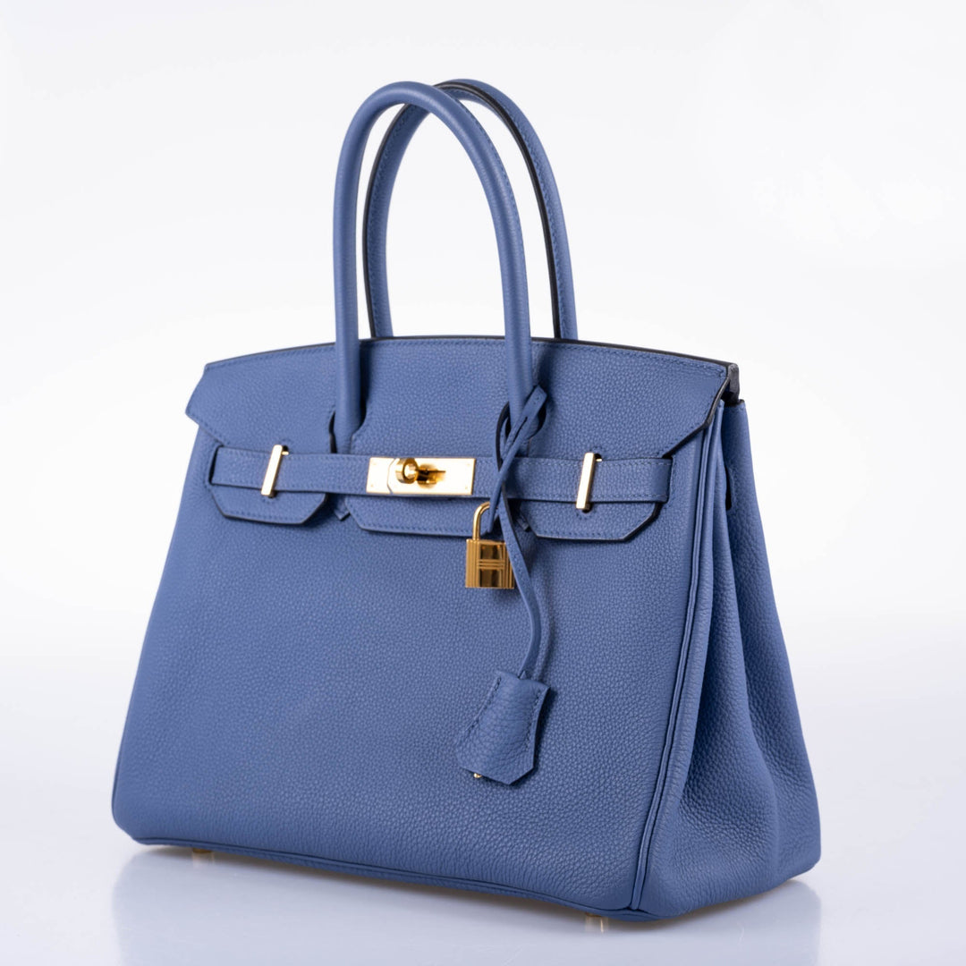 Top quality Hermes Birkin 30 Blue Brighton Togo with Gold Hardware - 2018, C
