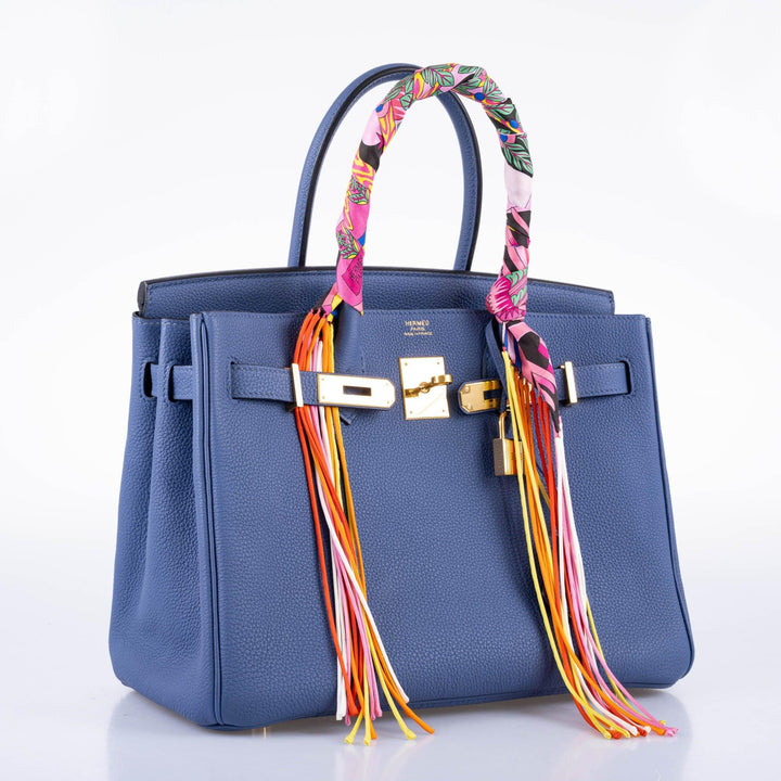 Top quality Hermes Birkin 30 Blue Brighton Togo with Gold Hardware - 2018, C