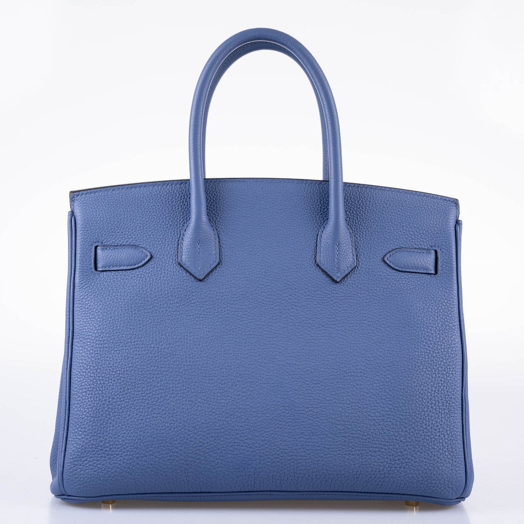 Top quality Hermes Birkin 30 Blue Brighton Togo with Gold Hardware - 2018, C