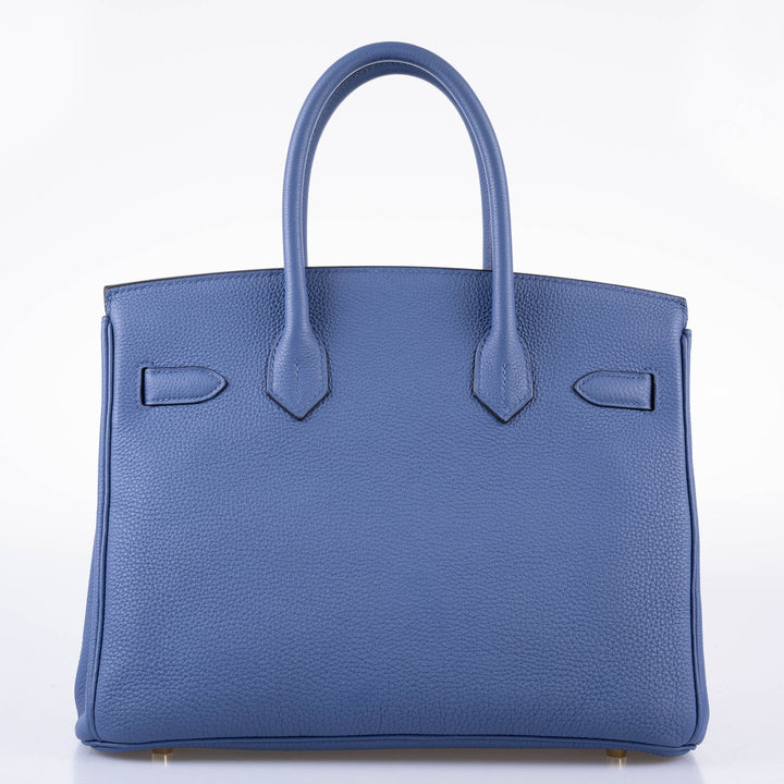 Top quality Hermes Birkin 30 Blue Brighton Togo with Gold Hardware - 2018, C