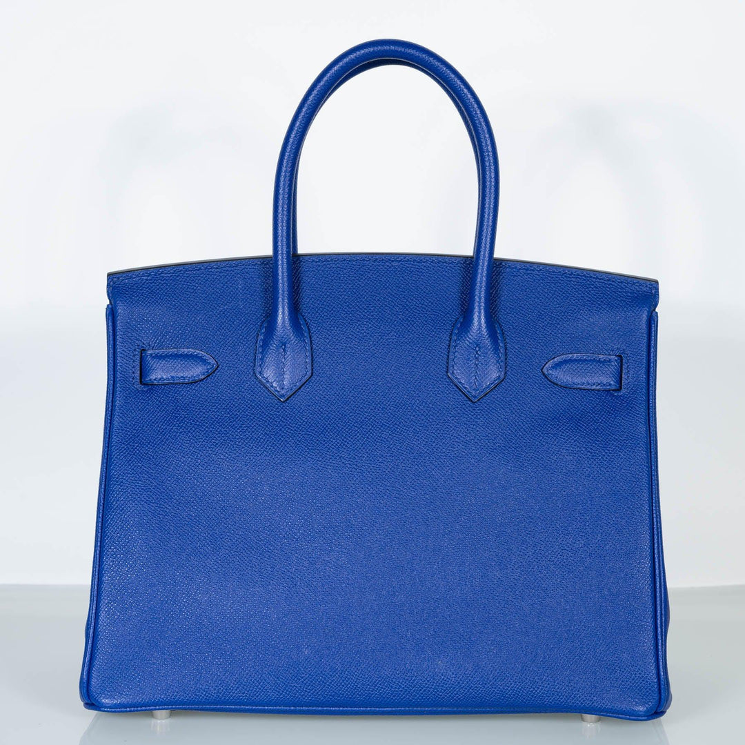 Top quality Hermes Birkin 30 Blue Electric Epsom with Palladium Hardware