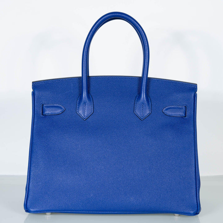 Top quality Hermes Birkin 30 Blue Electric Epsom with Palladium Hardware