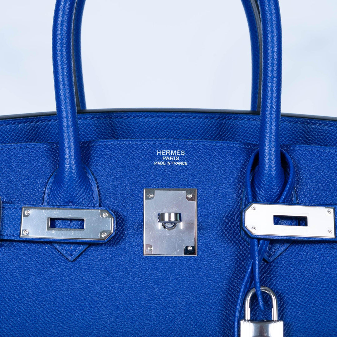Top quality Hermes Birkin 30 Blue Electric Epsom with Palladium Hardware