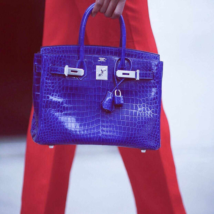 Hermes Birkin 30 Blue Electric Porosus Crocodile Palladium Hardware