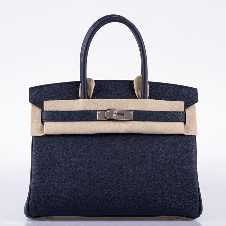 Top quality Hermes Birkin 30 Blue Nuit Togo Leather with Palladium Hardware - 2020, Y