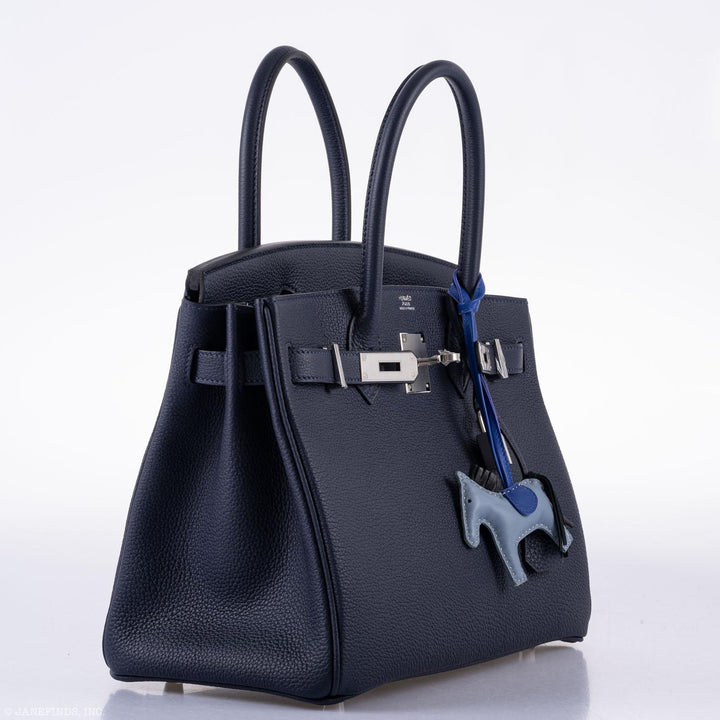Top quality Hermes Birkin 30 Blue Nuit Togo Leather with Palladium Hardware - 2020, Y