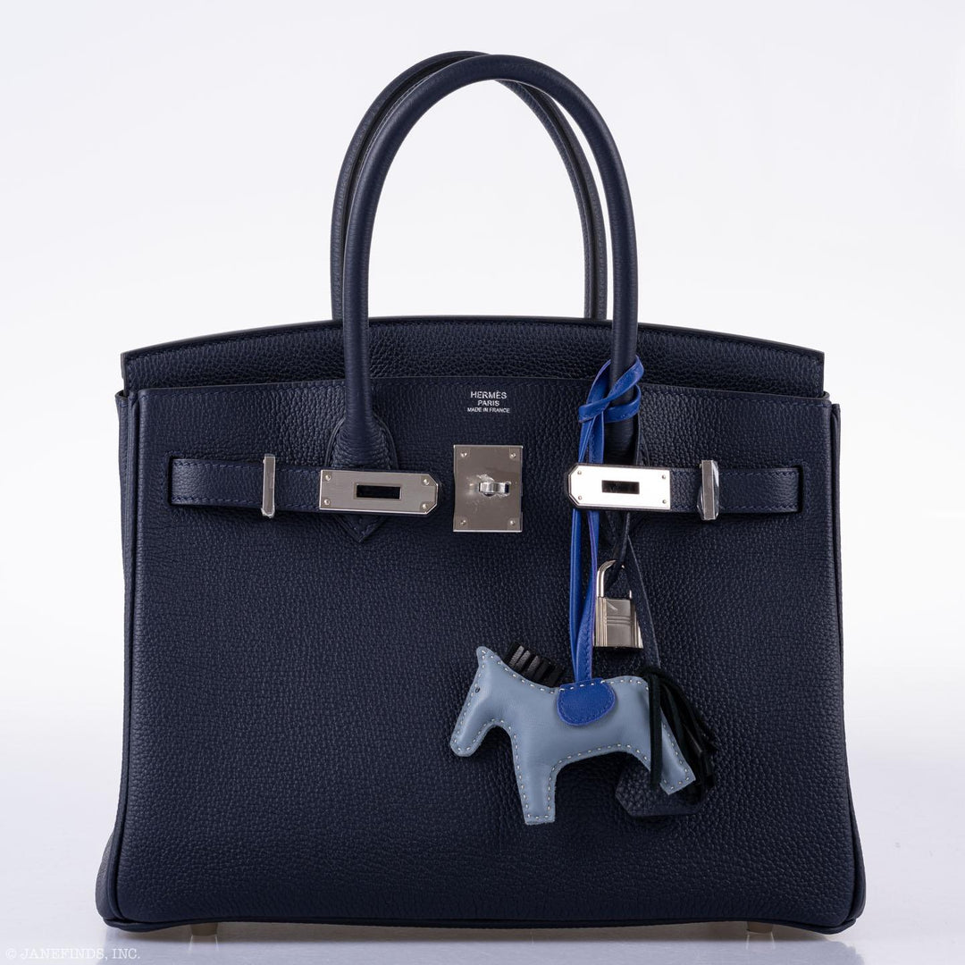 Top quality Hermes Birkin 30 Blue Nuit Togo Leather with Palladium Hardware - 2020, Y