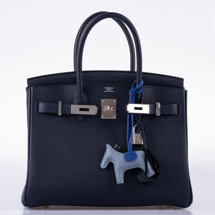 Top quality Hermes Birkin 30 Blue Nuit Togo Leather with Palladium Hardware - 2020, Y