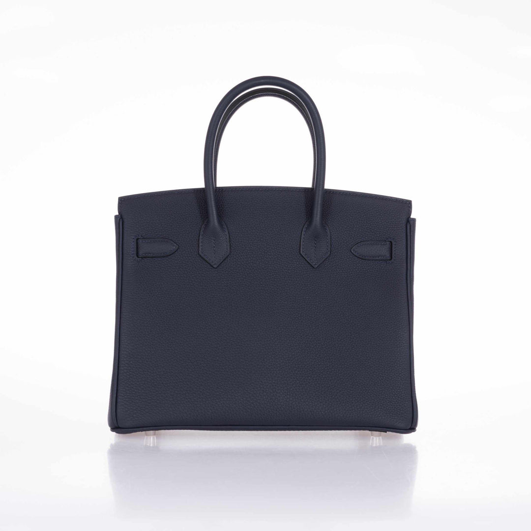 Top quality Hermes Birkin 30 Blue Nuit Togo Palladium Hardware