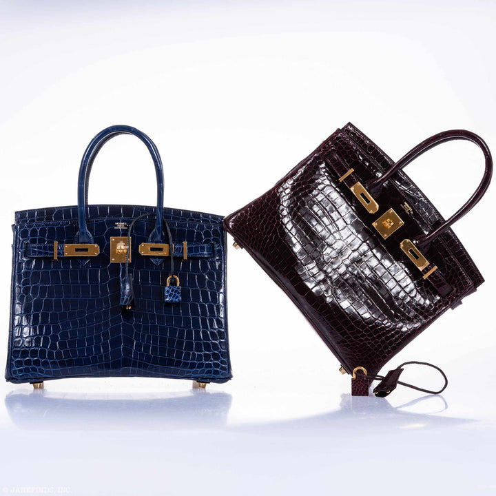 Hermes Birkin 30 Blue Saphir Semi-Matte Niloticus Crocodile Gold Hardware