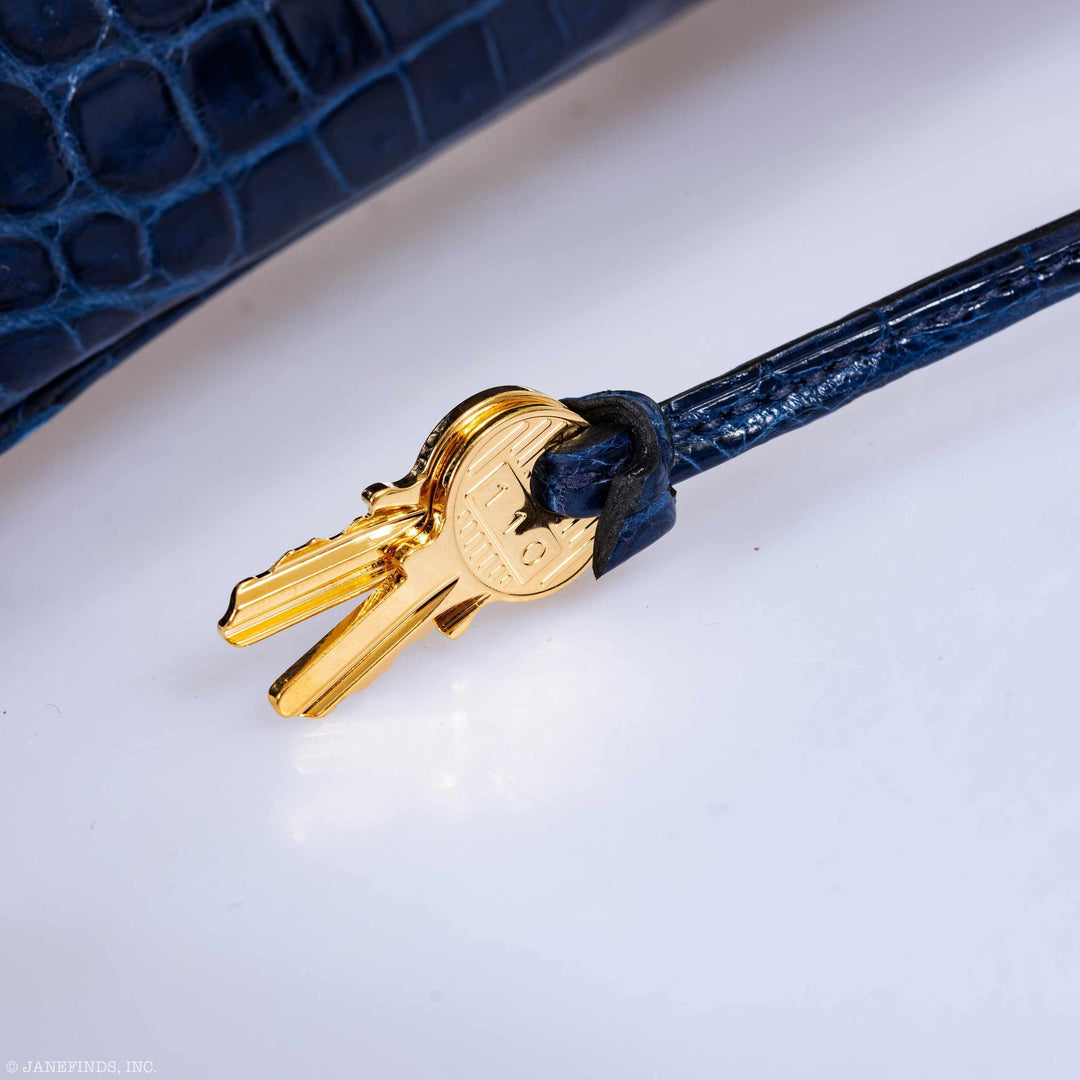 Hermes Birkin 30 Blue Saphir Semi-Matte Niloticus Crocodile Gold Hardware