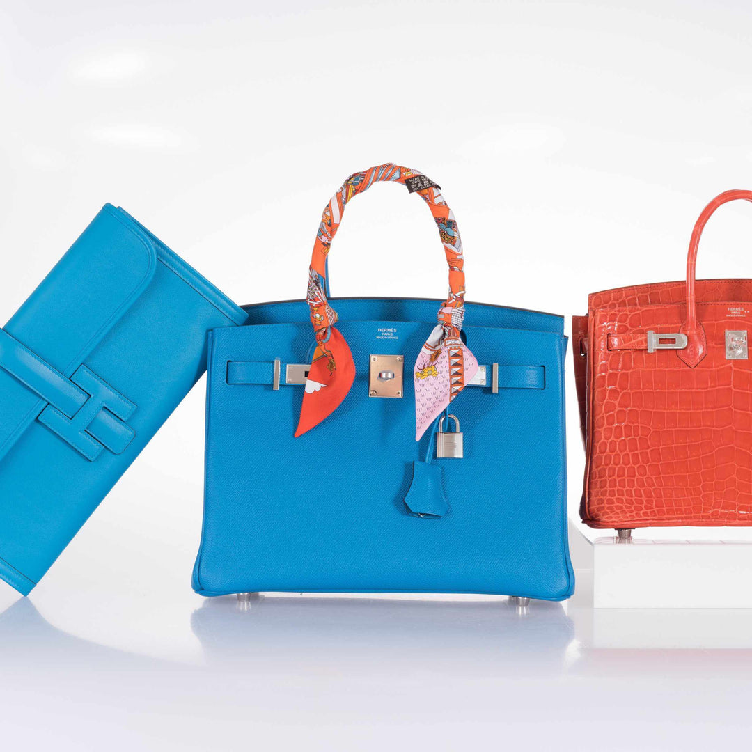 Top quality Hermes Birkin 30 Blue Zanzibar Epsom Palladium Hardware